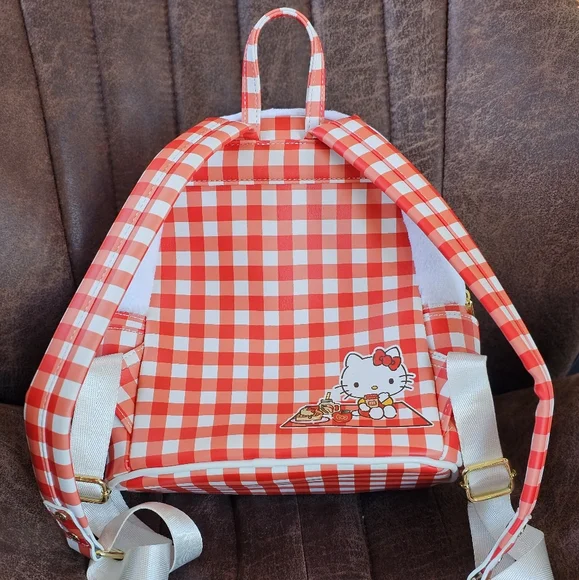 Loungefly Sanrio Hello Kitty Gingham Figural Mini Picnic Backpack - Picture 9 of 15